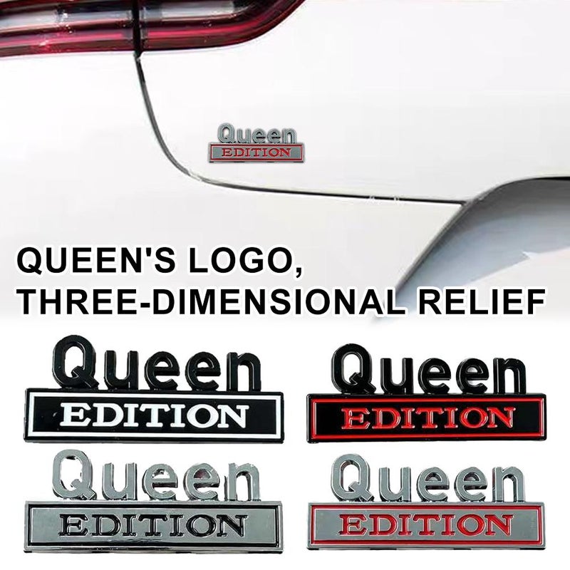Queen Edition 3D Emblem Sticker, 2026 New Queen Edition Emblem, Old Man Editioned Car Emblems, Funny Editions License Plate Frame, Easy to Stick, for Car Truck SUV - Image 3